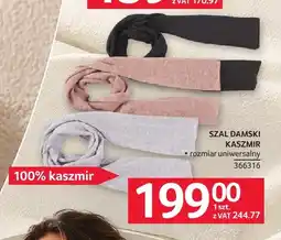 Selgros Szal damski kaszmir oferta