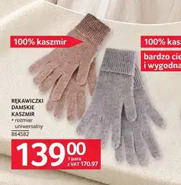 Selgros Rękawiczki damskie kaszmir oferta