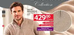 Selgros Sweter męski kaszmir 50% kaszmir 50% wełna merino oferta