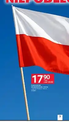 Selgros Flaga Polski na drzewcu 68x110 cm oferta