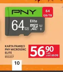 Selgros Karta pamięci microSDXC Elite 64GB Pny oferta