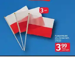 Selgros Flaga Polski 21x14 cm 3-pak oferta