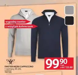 Selgros Sweter męski z wszytym kołnierzem Cappuccino oferta
