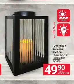 Selgros Latarenka solarna świeca 18 cm oferta