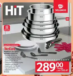 Selgros Komplet 15 części Ingenio Cook Eat Tefal oferta