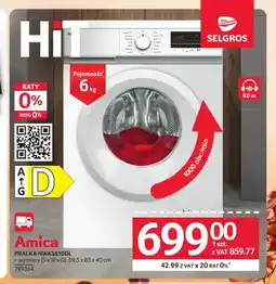 Selgros Pralka NWAS610DL Amica oferta