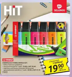 Selgros Zakreślacz Stabilo Boss 6 szt oferta
