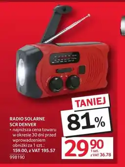 Selgros Radio solarne Scr Denver oferta