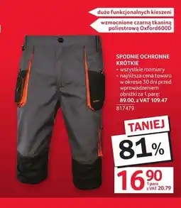 Selgros Spodnie ochronne krótkie oferta