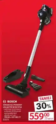 Selgros Odkurzacz pionowy Unlimited BCS611P4A Bosch oferta