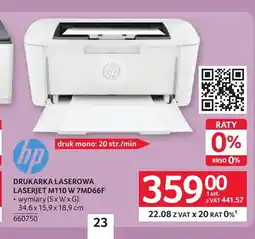 Selgros Drukarka laserowa LaserJet M110 w 7MD66F Hp oferta