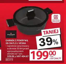 Selgros Garnek z pokrywą 28 cm 5,5 l Vesna Zwieger oferta
