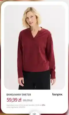 Bawełniany sweter bonprix
