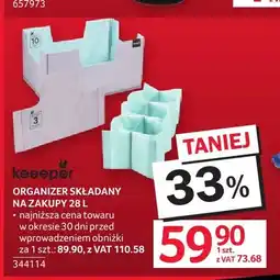 Selgros Organizer składany na zakupy 28 l keeeper oferta
