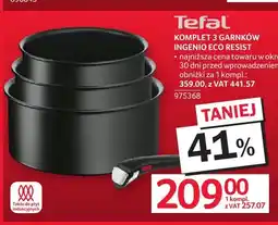 Selgros Komplet 3 garnków Ingenio Eco Resist Tefal oferta