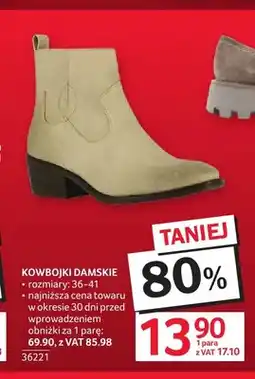 Selgros Kowbojki damskie oferta