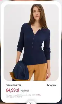 BonPrix Cienki sweter Bonprix oferta