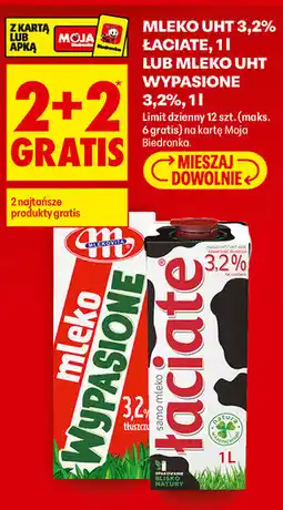 Biedronka Mleko UHT 3,2% Łaciate lub Mleko UHT Wypasione 3,2% oferta