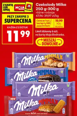 Biedronka Czekolady Milka, różne rodzaje, 250 g - 300 g oferta