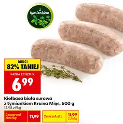 Biedronka Kiełbasa biała surowa z tymiankiem Kraina Mięs oferta