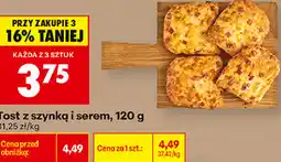 Biedronka Tost z szynką i serem oferta