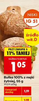 Biedronka Bułka 100% z mąki żytniej oferta