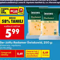 Biedronka Ser żółty Radamer Światowid oferta
