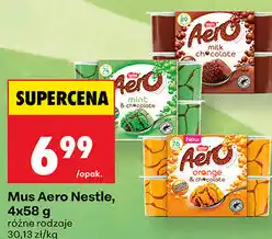 Biedronka Mus Aero Nestle, 4x58 g, różne rodzaje oferta