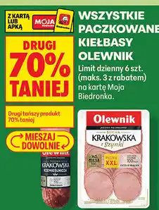 Biedronka Wszystkie paczkowane kiełbasy Olewnik oferta
