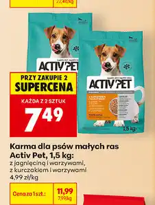 Biedronka Karma dla psów małych ras Activ Pet oferta