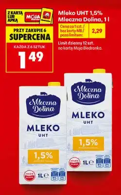 Biedronka Mleko UHT Mleczna Dolina 1,5% oferta