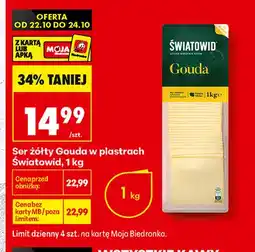 Biedronka Ser gouda w plastrach Światowid oferta