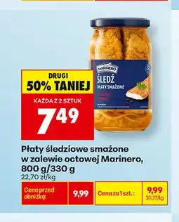 Biedronka Płaty śledziowe smażone w zalewie octowej Marinero oferta