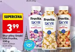 Biedronka Skyr pitny Smaki USA bubble gum Fruvita oferta