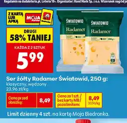 Biedronka Ser żółty Radamer klasyczny Światowid oferta