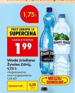 Biedronka Woda źródlana niegazowana Żywiec Zdrój oferta