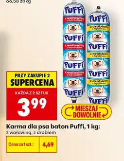 Biedronka Karma dla psa baton Puffi z wołowiną oferta