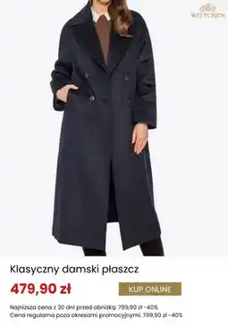 Wittchen Klasyczny damski płaszcz Wittchen oferta