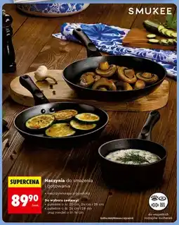 Biedronka Naczynia do smażenia i gotowania patelnie o śr. 20 cm 24 cm i 28 cm Smukee oferta