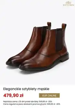 Wittchen Eleganckie sztyblety męskie Wittchen oferta