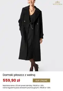 Wittchen Damski płaszcz z wełną Wittchen oferta