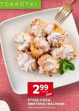 Stokrotka Ptysie z bitą śmietaną i malinami oferta