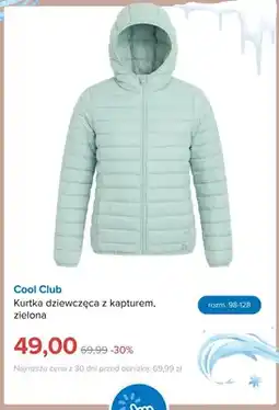 Smyk Kurtka dziewczęca z kapturem zielona Cool Club oferta