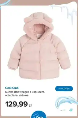 Smyk Kurtka dziewczęca z kapturem ocieplana różowa Cool Club oferta
