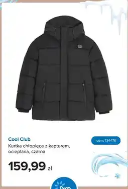 Smyk Kurtka chłopięca z kapturem ocieplana czarna Cool Club oferta