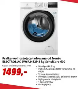 Media Markt Pralka wolnostojąca ładowana od frontu Electrolux EW6F2482P 8 kg SensiCare 600 oferta