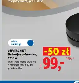 Lidl Podwójna gofrownica Silvercrest 1700W oferta