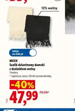 Lidl Szalik dzianinowy damski z dodatkiem wełny Mexx oferta
