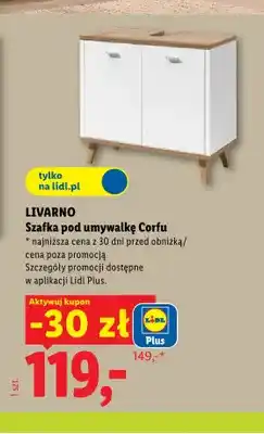 Lidl Szafka pod umywalkę Livarno Corfu oferta