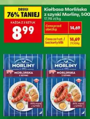 Kiełbasa morlińska z szynki Morliny